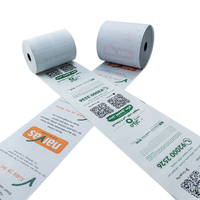 Rollo de Papel Térmico Impreso Personalizado OEM ODM 80x80 57x50mm, Papel para Recibos POS Directo de Fábrica para Cadenas de Tiendas Minoristas