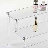 Supports d'affichage en acrylique personnalisés à 3 niveaux, étagères surélevées, présentoirs, accessoires de vitrine, étagères de rangement à plusieurs niveaux pour pot de plante, bijoux, figurine d'action