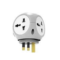 Adaptateur cubique pour les voyages dans le monde entier 1 à 4 voies 5 côtés facile à charger pour les équipements électroniques USB et Type C