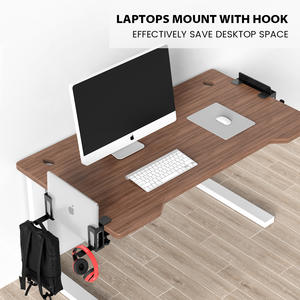 Plateau en métal Organisateur de rangement latéral pour ordinateur portable Pince sans perceuse Support d'étagère de bureau Organisateur de tiroir suspendu pour le bureau - Product Image 2