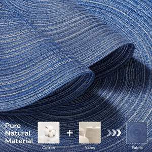 แผ่นรองจานสานผ้าฝ้ายทรงกลมขนาด 15 นิ้ว สำหรับคริสต์มาส งานแต่งงาน หรือใช้ในครัว คุณภาพดี หรูหรา ซักได้ ขายส่ง - Product Image 2