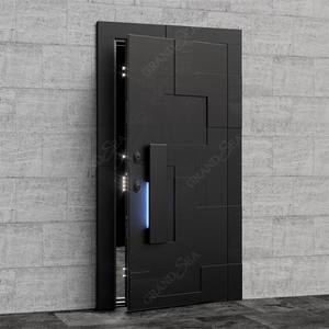 Chine Prix bas Portes de sécurité personnalisées en métal inoxydable <span class=keywords><strong>Porte</strong></span> <span class=keywords><strong>blindée</strong></span> moderne en acier inoxydable moderne en métal pour villa - Product Image 2