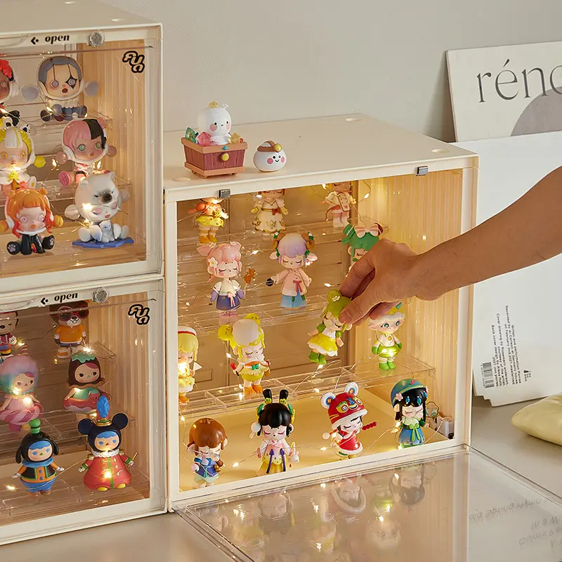 Blind Display Rack POP MART Display Transparent Dustproof Acrylic Bedroom Toys Hand Storage Box