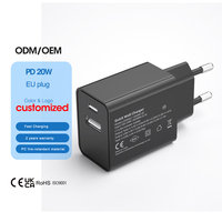 Chargeur mural USB 2 ports 20W Shenzhen Lvxiangyuan QC 3.0 PD Type-C à charge rapide, adaptateur prise UE CE, électrique écologique