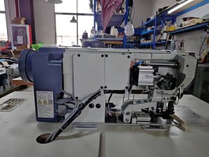 RONMACK RM-1510D-AE Industrial Direct Drive Flat-Bed <b>Lock</b> Stitch Auto Cut&Bind Machine with Motor for Garment Factory - Product Image 4