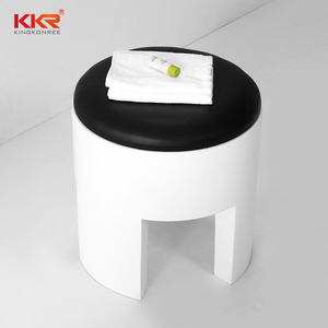 Acrylic White Stone Resin <strong>Stool</strong> Hotel and Home <strong>Bathroom</strong> <strong>Stool</strong> - Product Image 6