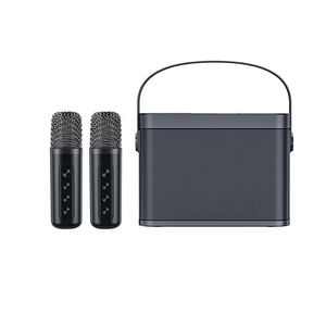 Machine de karaoké avec 2 microphones sans fil, haut-parleur Bluetooth portable avec système de sonorisation HD prenant en charge l'écho et la coupe vocale, USB,SD - Product Image 1