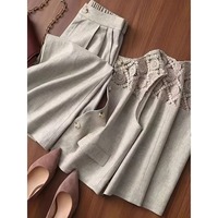 Ensemble décontracté d'été pour femmes, style européen, léger, mature, respirant, veste et pantalon large