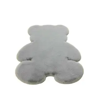 Yapears personalizzato cartone animato morbido tappeto di coniglio artificiale pelliccia di coniglio camera da letto tappetino per camera dei bambini coperta di peluche