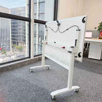 Table de bureau pliable moderne en métal, bureau d'étude, de réunion, d'ordinateur, usage commercial et domestique, installation simple, vente en gros QINGSHUAI