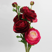 Haute qualité 3 têtes vraie touche artificielle soie renoncule fleur pour noël décor à la maison mariage vacances saint valentin pâques
