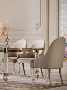 Sillas de Comedor de Lujo Importadas con <span class=keywords><strong>Plumón</strong></span> de Ganso, Patas de Madera Maciza, Estilo <span class=keywords><strong>Nórdico</strong></span> Moderno, Tapizadas, para Cocina y Comedor - Product Image 5