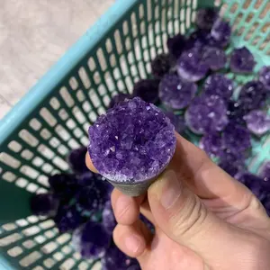 Groothandel Natuurlijke Ruwe Onregelmatige Ruwe Amethist Cluster Crystal Purple Stone Rough Specimen Minerale Fengshui Home Decor