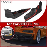 Ailerons de pare-chocs arrière pour Chevrolet Corvette C8 Z06 Coupé 2023-2026, en fibre de carbone véritable, accessoires extérieurs, 2 pièces