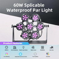 Projecteur de scène LED 6*10 quatre-en-un en gros, matrice COB PAR, combinaison de lumières pour scène, fête, performance, mini projecteur LED pour public