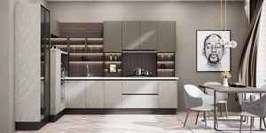 Gabinetes de Melamina Minimalistas Urbanos - Diseño de Cocina Contemporáneo con Líneas Limpias y Superficies Duraderas de Primera Calidad - Product Image 6
