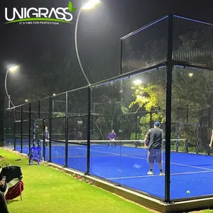 padel court Good Quality indoor/outdoor padel grass Beautiful panoramic padel court manufacturer