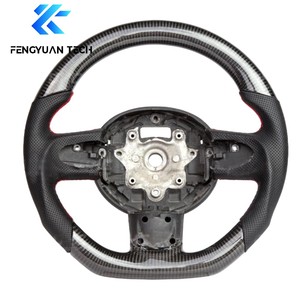Volant de voiture personnalisé en cuir et fibre de carbone forgée pour <span class=keywords><strong>Mini</strong></span> Cooper <span class=keywords><strong>Jcw</strong></span> R50 <span class=keywords><strong>R52</strong></span> R53 R55 R56 R57 R60 R61 F55 F56 F57 F54 F60 - Product Image 6