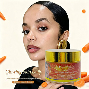 Crème éclaircissante visage au glutathion et à la carotte, marque privée, anti-taches et hydratante, réparatrice et anti-âge pour peaux africaines - Product Image 3