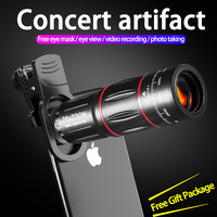 Meilleur Prix Objectif Zoom pour Téléphone Portable, Objectifs de Caméra Externes HD pour Téléphone Portable pour la Photographie de Concerts, l'Observation des Étoiles, la Randonnée
