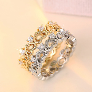 Anello con Design a Forma di Cuore, Stile Semplice, Anello da Dito per Donne - Product Image 6