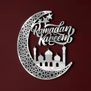 Hot selling Ramada Kareem Islamic Wall Art Wooden & Acrylic Islamic Ramadan Eid Gifts for Home wall Hanging decoration
