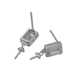 Ensemble de bagues personnalisées en argent S925 avec zircone carrée, accessoire pour cheveux pour femmes, perle de cheveux, support DIY, bijoux de mode - Product Image 5