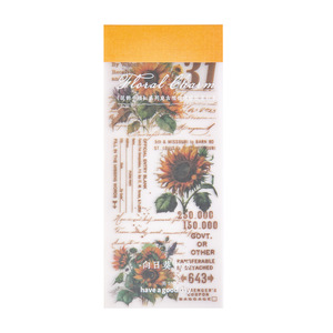 30 unids/pack Material libro floral manuscrito serie Retro planta mano cuenta DIY decoración Base 6 modelos - Product Image 1