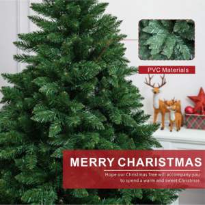 Arbre de Noël classique de 6FT 180cm PVC ignifuge respectueux de l'environnement artificiel 1204 conseils de branche pour les décorations - Product Image 4