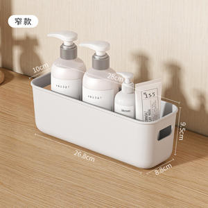 Boîte de rangement de bureau de couleur unie, organisateur multifonction de 26.8Cm pour cosmétiques, panier de rangement pour armoire de cuisine - Product Image 1