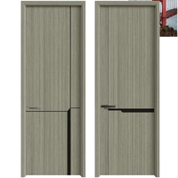 Porte de chambre d'hôtel fabriquée en Chine, design moderne, personnalisée, écologique, en aluminium et bois, compartiment étanche