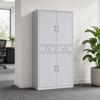 Lemari Arsip Kantor Ekintop Vintage Metal Dua Pintu Anti Api Berbahan Aluminium untuk Kantor