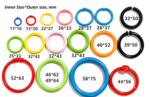 Anillos de carpeta de plástico, anillo de conexión colorido, anillo de libro de hojas sueltas Flexible para llavero DIY, accesorios para Álbum de cuaderno - Product Image 2
