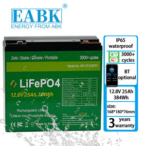 Eabk Ne12f25sp01 12V 25ah Lifepo4 Batterij Prismatische Cel Voor Power Bank Energieopslag, E-Bike, Controller 18650 Lithium Batterij - Product Image 1
