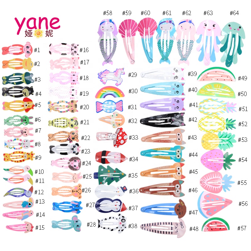 Лидер продаж, детские заколки для волос с принтом животных и фруктов, заколки для волос