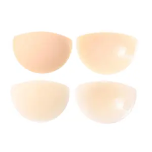 Manufacturer moon Shape Non-Adhesive Half Rpound Silicone Bra Reusable No Glue Silicone Nipple Cover Patch Pasties for Braless