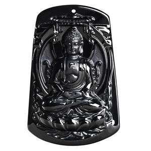 Pendentif en jadéite naturelle, jade noir, design original UNISEXE, style chinois, cadeau avec certificat d'évaluation C231 - Product Image 5