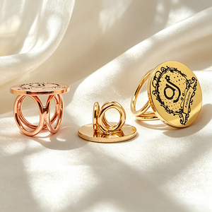Anillo de sujeción para bufandas de aleación de zinc electrochapado, clip metálico personalizado de fábrica china para bufandas, chales y hiyabs de moda para mujer - Product Image 2