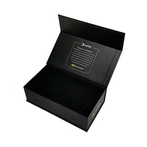 Boîtes de luxe noires à fermeture magnétique avec impression intérieure personnalisée, boîtes cadeaux rigides avec inserts en mousse pour bouteilles haut de gamme - Product Image 2