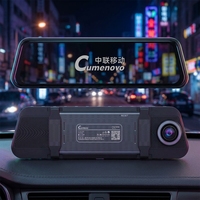 Caméra de rétroviseur V9-BG Ultra HD 4K à double objectif, écran tactile IPS 9,66 pouces 2.5D, WiFi, vision nocturne Starlight, contrôle par application