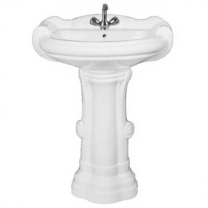 Grand lavabo sur pied en céramique Sterling, modèle 4008, vente chaude, approvisionnement direct usine, vente en gros, OEM, export Inde - Product Image 1