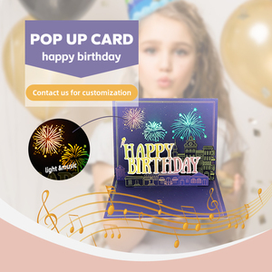 3D Pop Up Birthday Cake Greeting Card With Floral Design And Happy Birthday Message - Product Image 2