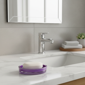 Portasapone in acrilico MSV viola, 13 x 9 x 3 cm - Product Image 3