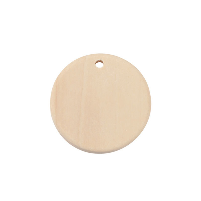 Copeau de bois rond à trou unique de 30 mm