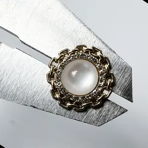 High-End Custom Women's Buttons With Pearl Decorations Metal Buttons For Clothing And Accessories