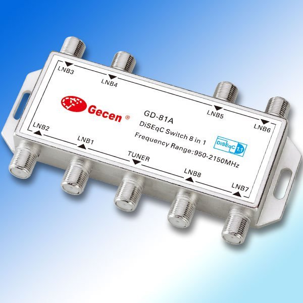 Переключателя переключатель 8 в 1 GD-81B/DiSEqC 2,0 переключатель/DiSEqC 8X1