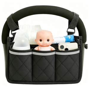 Sac Organisateur Universel pour Poussette avec Porte-Gobelet pour Chaises de Pêche Extérieures, Sac de Rangement Suspendu pour Essentiels de Bébé et Couches - Product Image 1