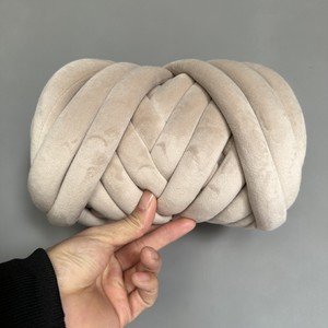 Hilados de loto, venta al por mayor, 1500g, 3cm, tubo de algodón de terciopelo corto, trenza rellena, manta tejida a mano, hilo grueso - Product Image 1