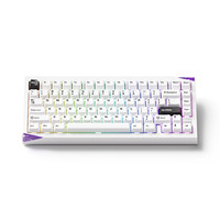 AKKO Mineral 01White VIA OEM Mechanical Keyboard 75% Layout RGB Backlit CNC Aluminum 1000Hz Rapid Disassemble Gaming Keyboard