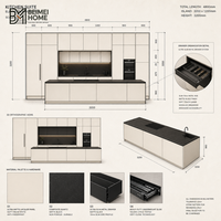 Cuisine complète sur mesure avec portes shaker blanches américaines, plateau en quartz à fermeture douce, caisse d'exportation ISPM-15, usine OEM